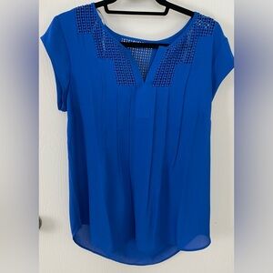 Daniel Rainn Blue Pleated Blouse NWOT